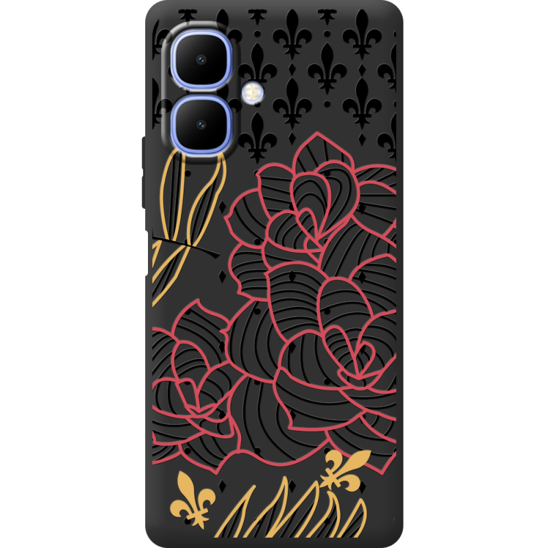 Чорний чохол BoxFace Tecno Spark Go 2 FranceFlowers