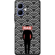 Чорний чохол BoxFace Tecno Spark Go 2 Man Pattern