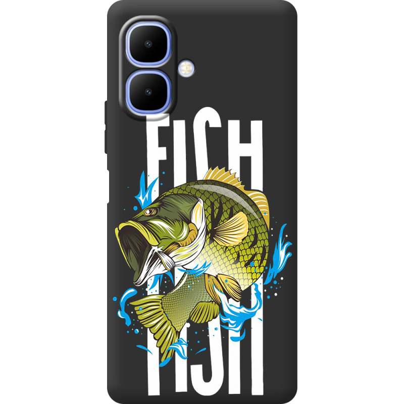Чорний чохол BoxFace Tecno Spark Go 2 Fish