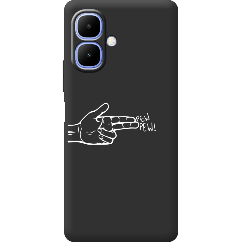 Чорний чохол BoxFace Tecno Spark Go 2 Pew Pew