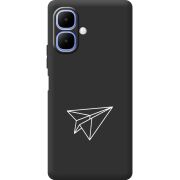 Чорний чохол BoxFace Tecno Spark Go 2 Paper Plane