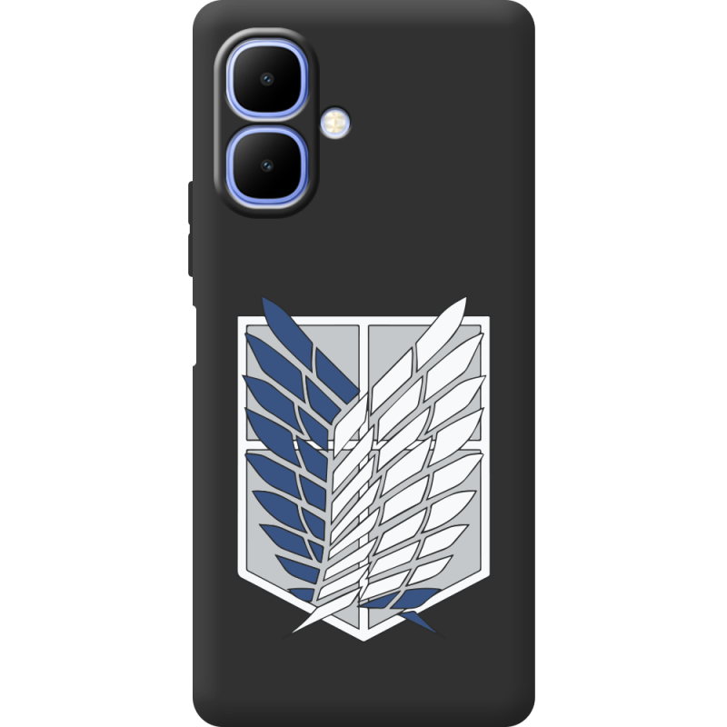 Чорний чохол BoxFace Tecno Spark Go 2 Атака Титанов Крылья Свободы