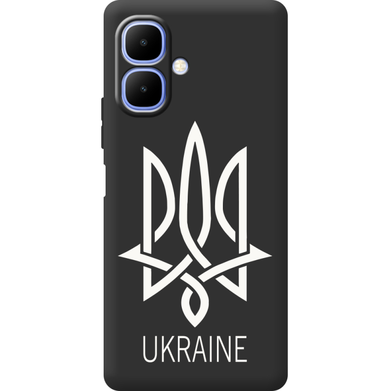 Чорний чохол BoxFace Tecno Spark Go 2 Тризуб монограмма ukraine