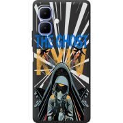 Чорний чохол BoxFace Tecno Spark Go 2 Привид Києва в дії