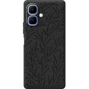 Чорний чохол BoxFace Tecno Spark Go 2 Leaves