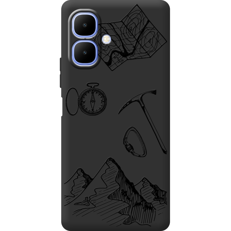 Чорний чохол BoxFace Tecno Spark Go 2 Mountains