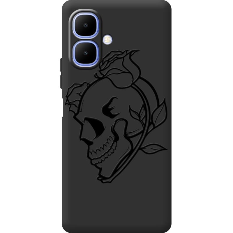 Чорний чохол BoxFace Tecno Spark Go 2 Skull and Roses