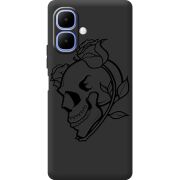 Чорний чохол BoxFace Tecno Spark Go 2 Skull and Roses