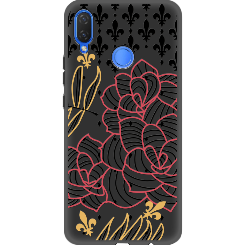 Черный чехол Uprint Huawei P Smart Plus FranceFlowers