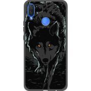 Черный чехол Uprint Huawei P Smart Plus Wolf