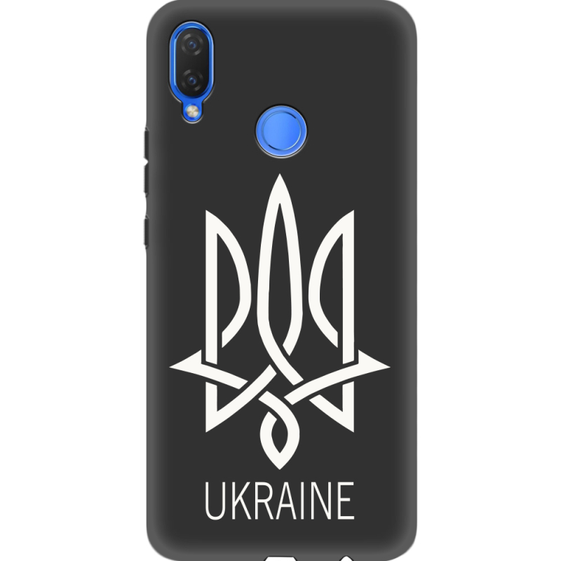 Черный чехол Uprint Huawei P Smart Plus Тризуб монограмма ukraine