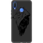 Черный чехол Uprint Huawei P Smart Plus Wolf and Raven