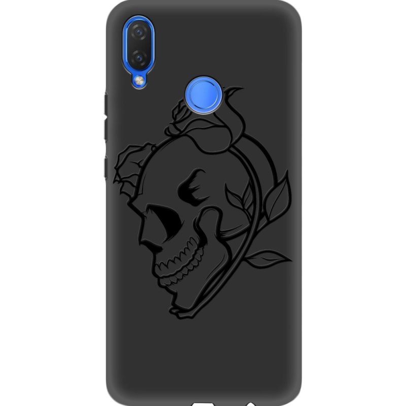 Черный чехол Uprint Huawei P Smart Plus Skull and Roses