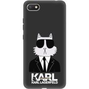 Черный чехол Uprint Xiaomi Redmi 6A Cat in Black