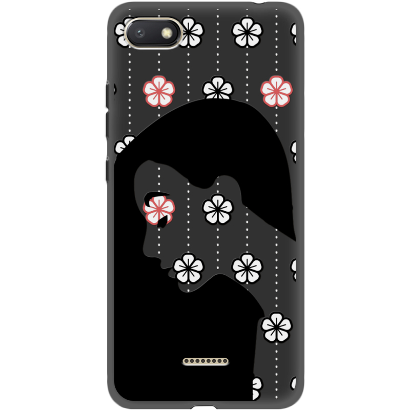 Черный чехол Uprint Xiaomi Redmi 6A Flower Hair