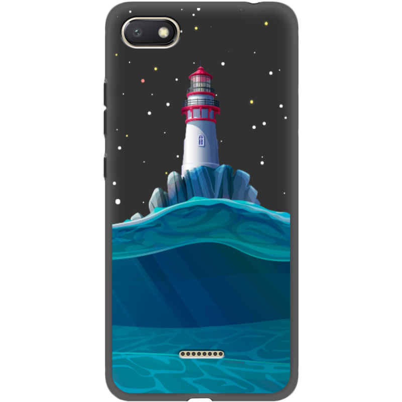 Черный чехол Uprint Xiaomi Redmi 6A Lighthouse