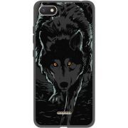 Черный чехол Uprint Xiaomi Redmi 6A Wolf