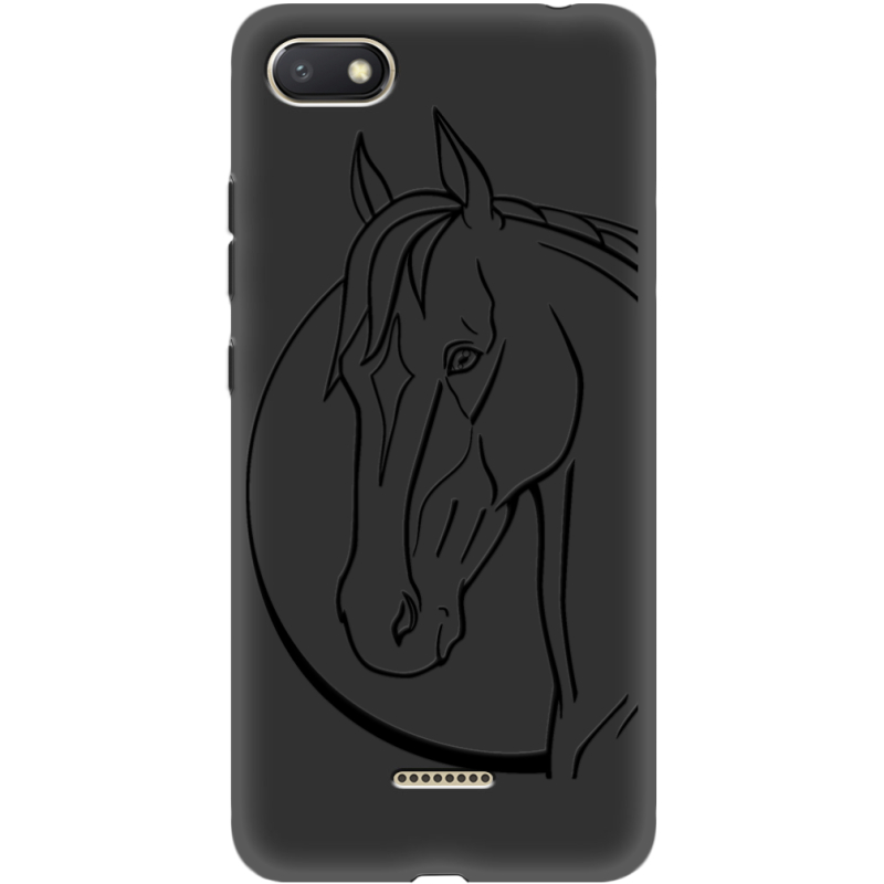 Черный чехол Uprint Xiaomi Redmi 6A Horse