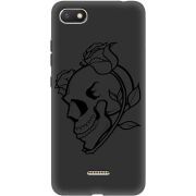 Черный чехол Uprint Xiaomi Redmi 6A Skull and Roses