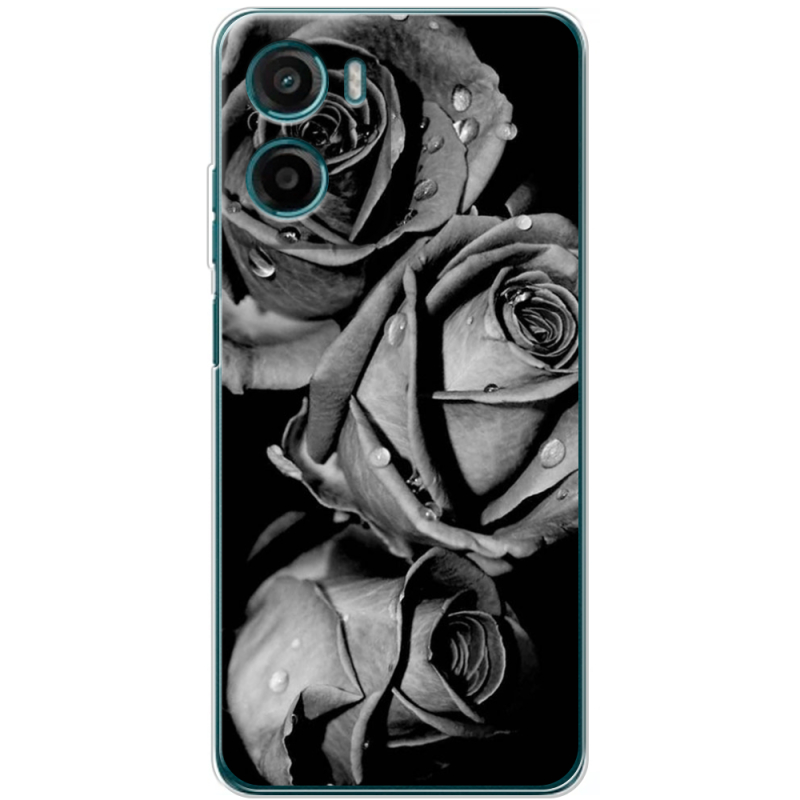 Чохол BoxFace Motorola G06 Black and White Roses