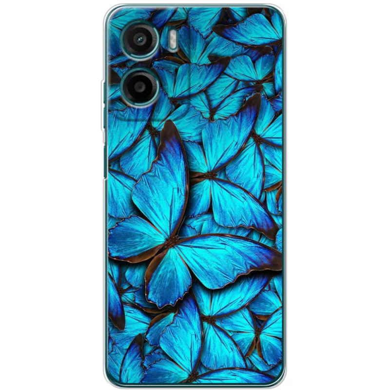 Чохол BoxFace Motorola G06 лазурные бабочки