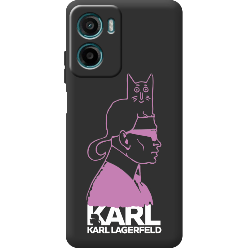 Чорний чохол BoxFace Motorola G06 Pink Karl