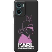 Чорний чохол BoxFace Motorola G06 Pink Karl