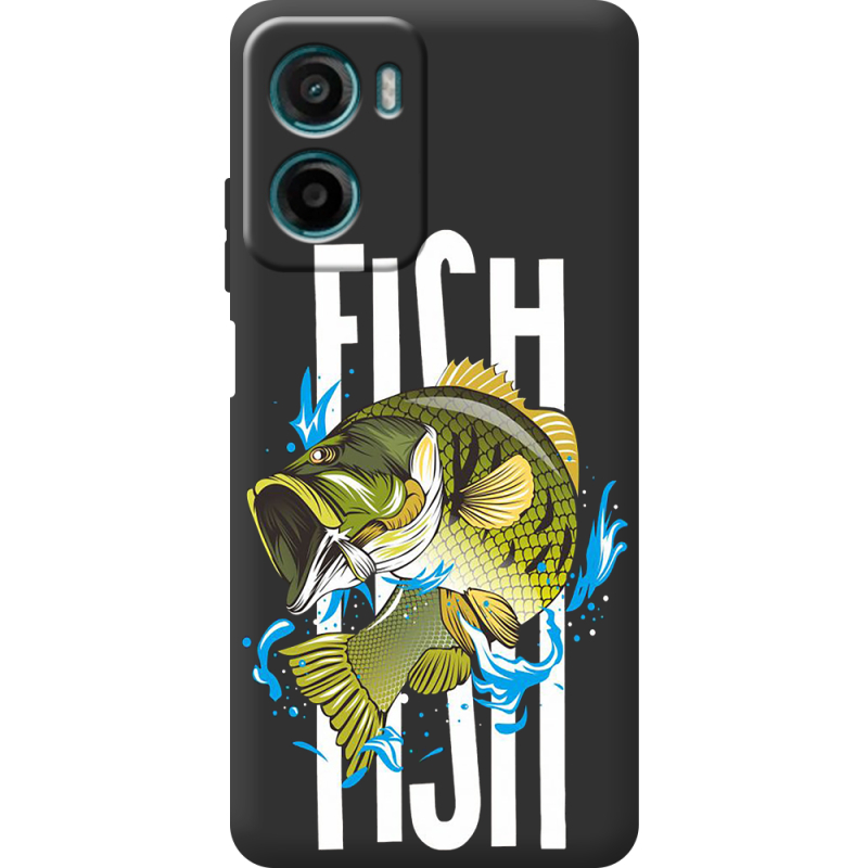Чорний чохол BoxFace Motorola G06 Fish