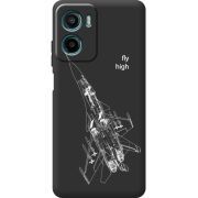 Чорний чохол BoxFace Motorola G06 Військовий літак