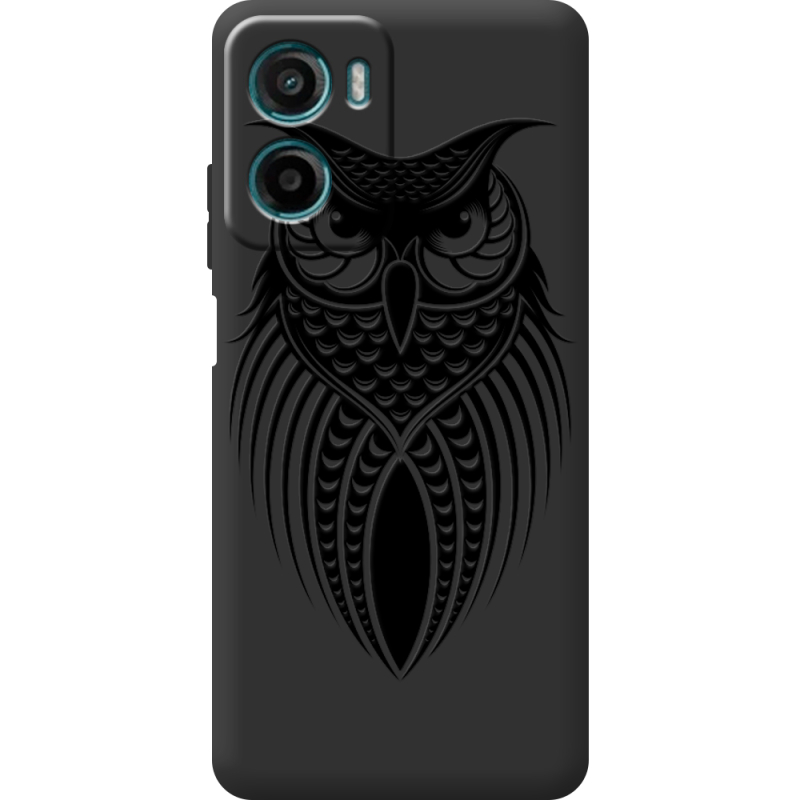 Чорний чохол BoxFace Motorola G06 Owl