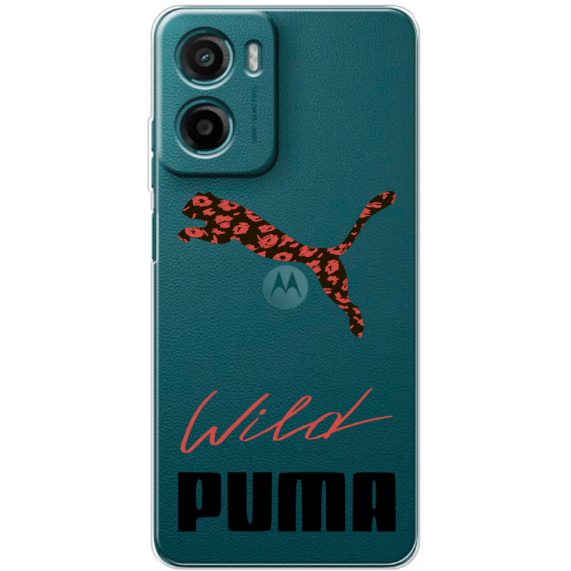 Прозорий чохол BoxFace Motorola G06 Wild Cat