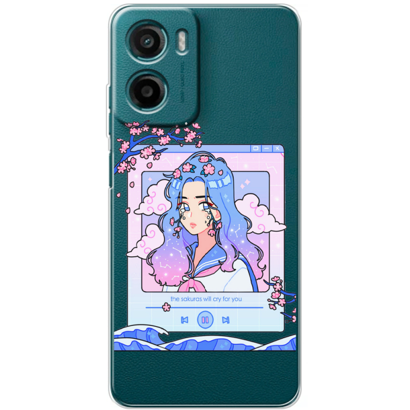 Прозорий чохол BoxFace Motorola G06 The Sakuras Will Cry For You