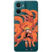 Прозорий чохол BoxFace Motorola G06 Naruto and Kurama