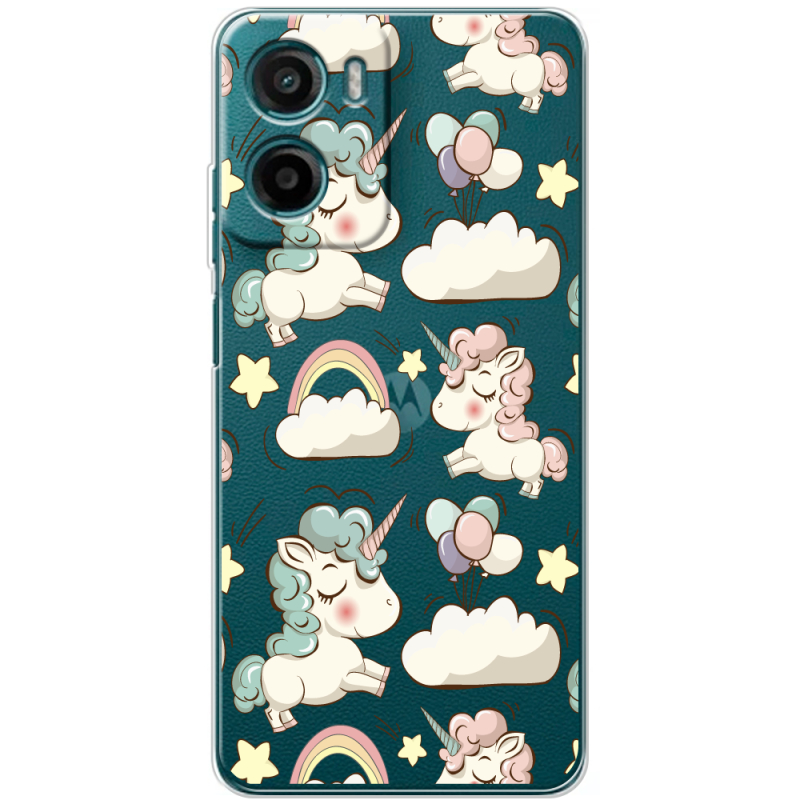 Прозорий чохол BoxFace Motorola G06 Unicorns
