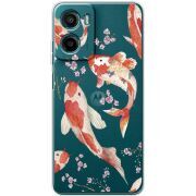 Прозорий чохол BoxFace Motorola G06 Japanese Koi Fish