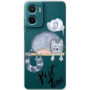 Прозорий чохол BoxFace Motorola G06 Just Love