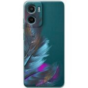 Прозорий чохол BoxFace Motorola G06 Feathers