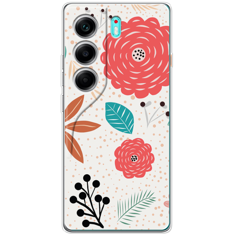 Чохол BoxFace Tecno Camon 40 Line Flowers