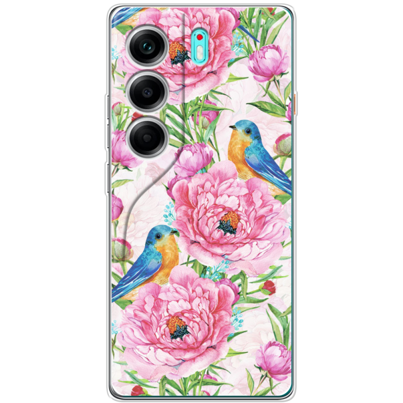 Чохол BoxFace Tecno Camon 40 Birds and Flowers