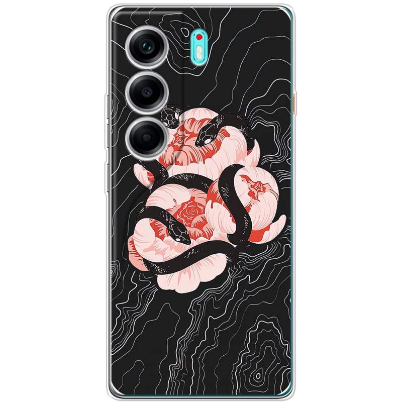 Чохол BoxFace Tecno Camon 40 Snake Rose