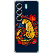 Чохол BoxFace Tecno Camon 40 Petrykivka Leopard