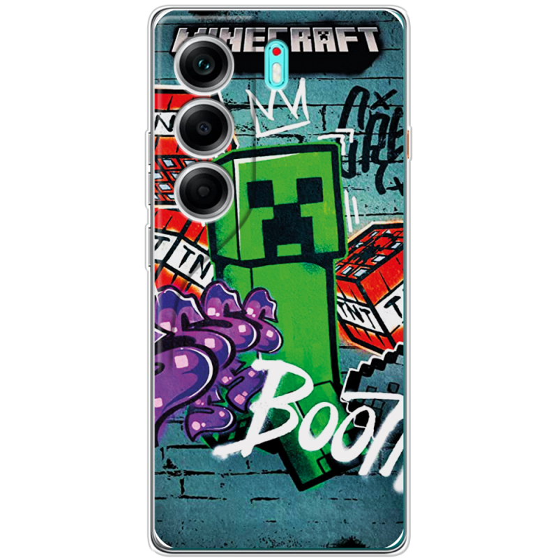 Чохол BoxFace Tecno Camon 40 Minecraft Graffiti