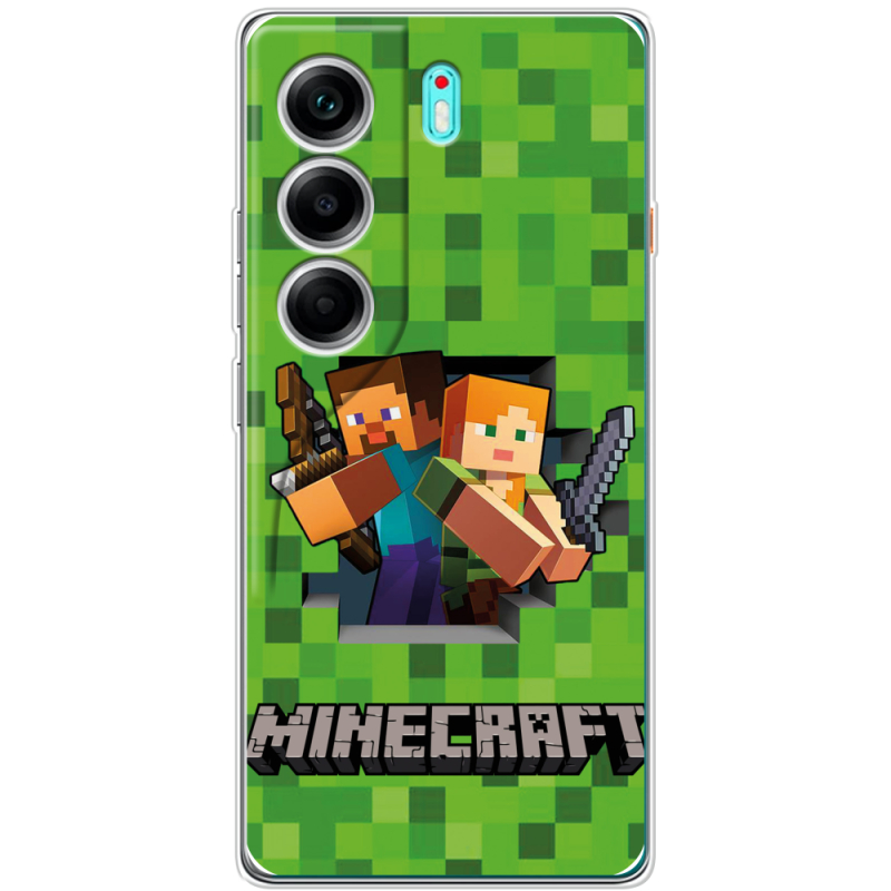 Чохол BoxFace Tecno Camon 40 Майнкрафт Стів і Алекс