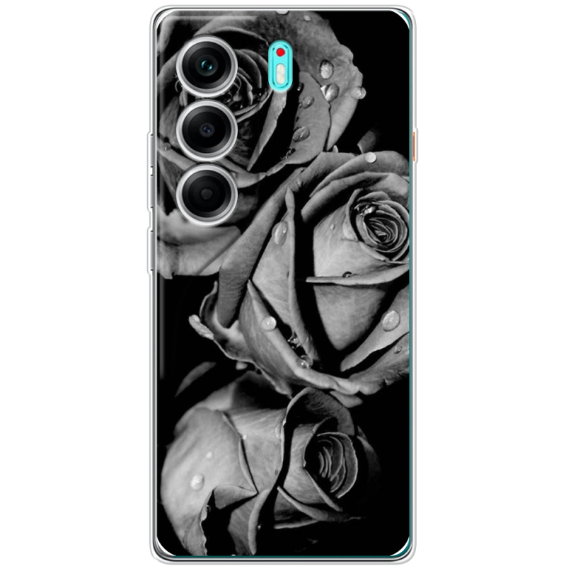 Чохол BoxFace Tecno Camon 40 Black and White Roses