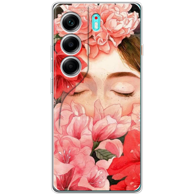 Чохол BoxFace Tecno Camon 40 Girl in Flowers