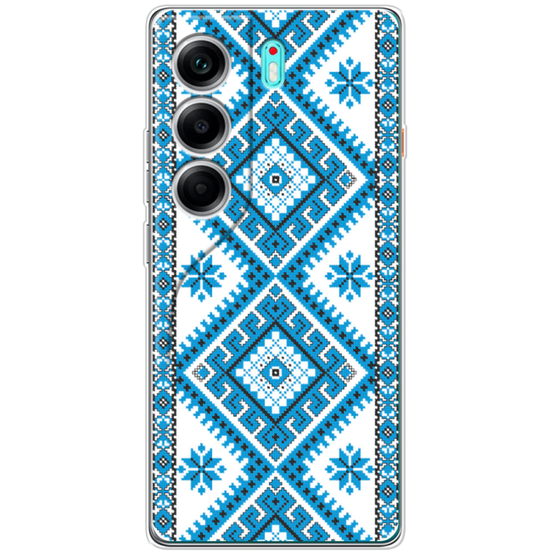 Чохол BoxFace Tecno Camon 40 Блакитний Орнамент