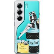 Прозорий чохол BoxFace Tecno Camon 40 City Girl