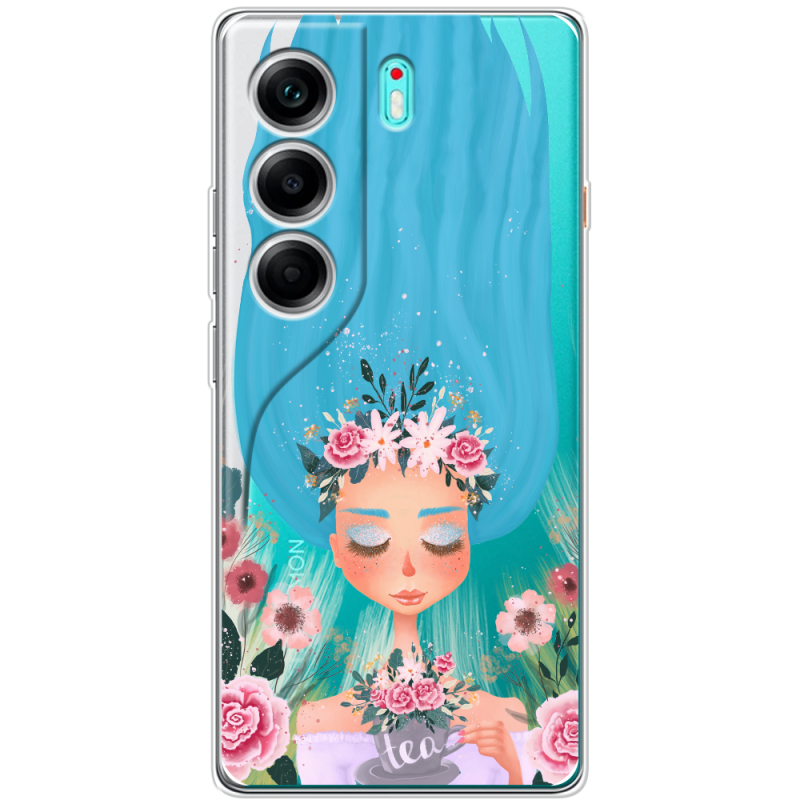 Прозорий чохол BoxFace Tecno Camon 40 Blue Hair