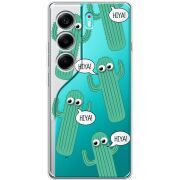 Прозорий чохол BoxFace Tecno Camon 40 с 3D-глазками HIYA