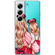 Прозорий чохол BoxFace Tecno Camon 40 Mouse Girls